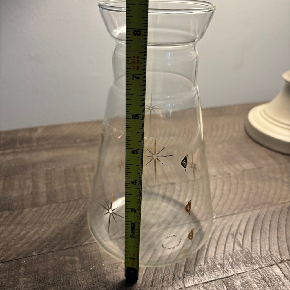 Vintage Mid-Century 60s Corningware Glass Atomic Starburst Carafe - Picture 4 of 5